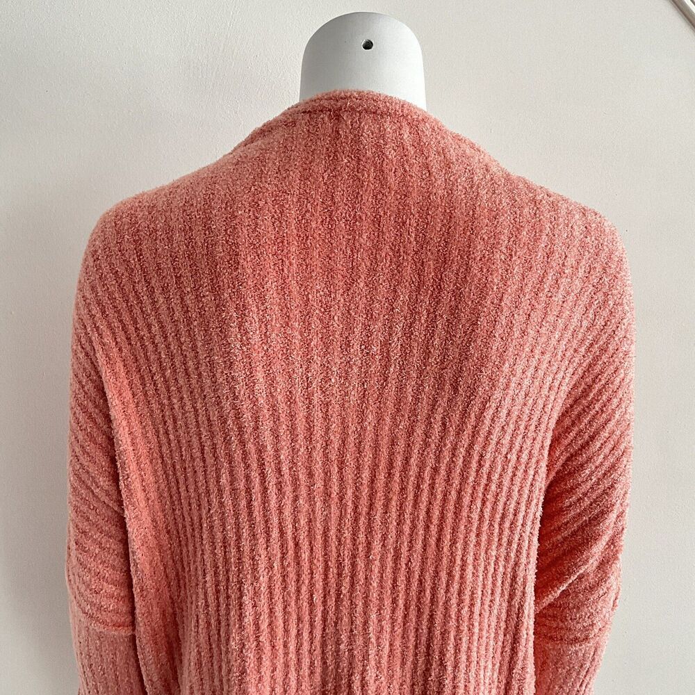 Barefoot Dreams Cardigan Ribbed Cozychic Lite Coral S - Picture 11 of 12